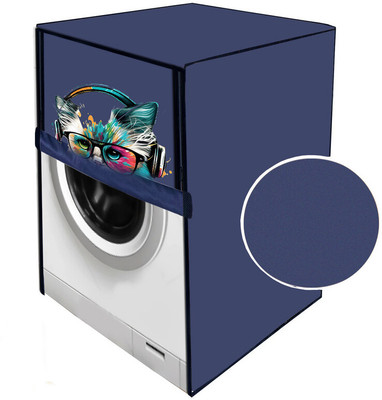 JM Homefurnishings Front Loading Washing Machine  Cover(Width: 65 cm, Blue)