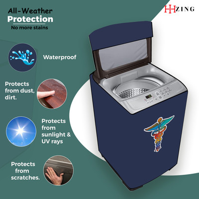 Hizing Top Loading Washing Machine  Cover(Width: 43 cm, Blue, Multicolor)