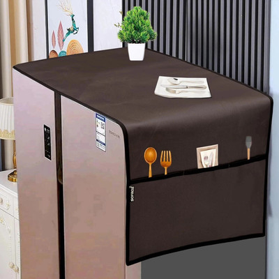 Sofroz Refrigerator  Cover(Width: 170 cm, Brown)