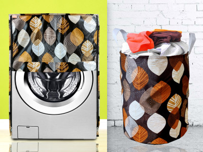 Kanushi Industries Front Loading Washing Machine  Cover(Width: 58 cm, Brown)