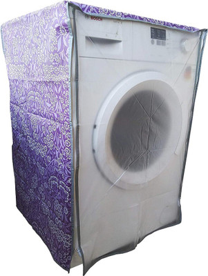 Smart Shelter Front Loading Washing Machine  Cover(Width: 61 cm, Purple-White)