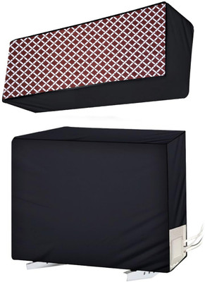 Star Weaves Air Conditioner  Cover(Width: 106 cm, White & Red Compatible for Voltas 183V CAX(4503692)