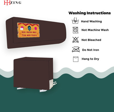Hizing Air Conditioner  Cover(Width: 113 cm, Brown, Orange)