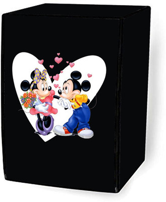 Delideal Front Loading Washing Machine  Cover(Width: 66 cm, Black)