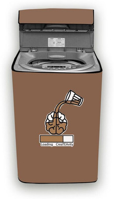 Hizing Top Loading Washing Machine  Cover(Width: 69 cm, Beige, Brown)