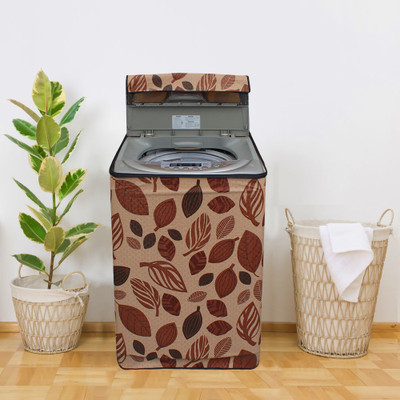 Glassiano Top Loading Washing Machine  Cover(Width: 58.42 cm, Orange, Brown)