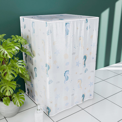 KUBER INDUSTRIES Top Loading Washing Machine  Cover(Width: 63 cm, Light Pink & Blue)
