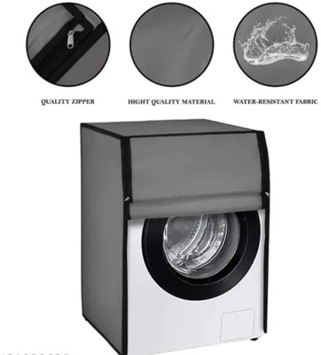 Aamaya Store Front Loading Washing Machine  Cover(Width: 31.5 cm, Grey)