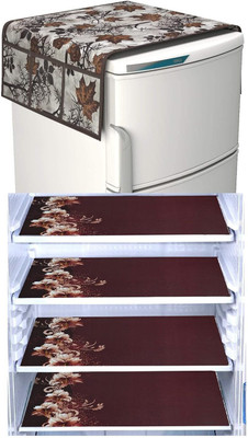 RichBox Refrigerator  Cover(Width: 54 cm, Brown)