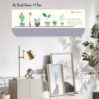 DARSHANAM WORLD Air Conditioner  Cover(Width: 97 cm, WHITE+GREEN)
