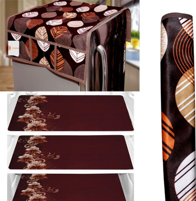 Flipkart SmartBuy Refrigerator  Cover(Width: 55 cm, Brown, Beige)