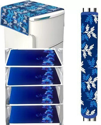 LooMantha Fridge Mat(Width: 45 cm, Blue, White)