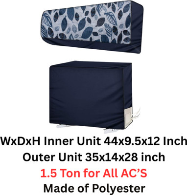 Triupati matter Air Conditioner  Cover(Width: 111 cm, Blue::Brown)