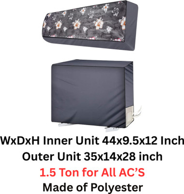 AG Creations Air Conditioner  Cover(Width: 111 cm, Grey::Multicolor)