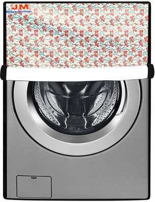 JM Homefurnishings Front Loading Washing Machine  Cover(Width: 63 cm, Orange, Green)