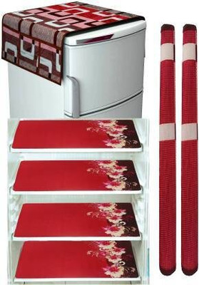 Crafteal Refrigerator  Cover(Width: 55 cm, Multicolor)