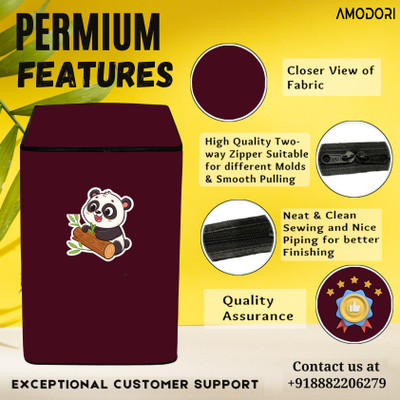 Amodori Top Loading Washing Machine  Cover(Width: 61 cm, Maroon, Brown)