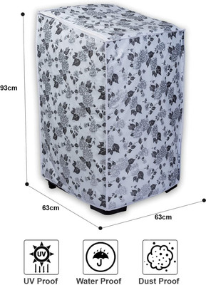 Shivkari Top Loading Washing Machine  Cover(Width: 63 cm, White & Grey)