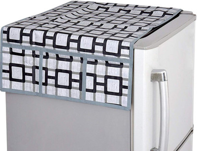 LooMantha Refrigerator  Cover(Width: 52 cm, Multicolor)