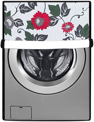 SAVEIT Front Loading Washing Machine  Cover(Width: 82 cm, White, Red)