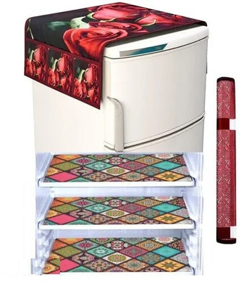 BHOLA PARVATI TRADING Fridge Mat(Width: 39 cm, Red Rose)