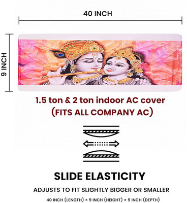 Aadvay and Advika Air Conditioner  Cover(Width: 101.6 cm, Multicolor::Pink)