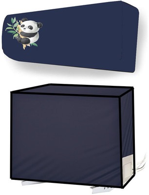 JM Homefurnishings Air Conditioner  Cover(Width: 35 cm, Blue)