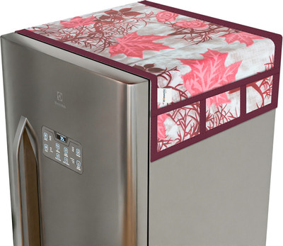 HOMESTIC Refrigerator  Cover(Width: 98 cm, Maroon)