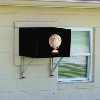 JM Homefurnishings Air Conditioner  Cover(Width: 67 cm, Black)