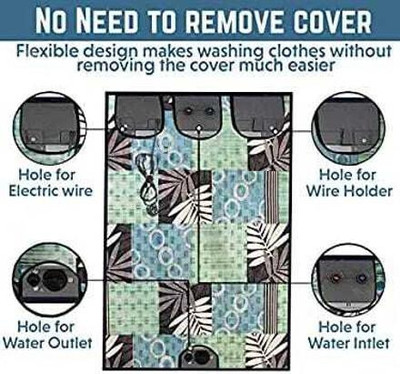 Shri shyam ji Front Loading Washing Machine  Cover(Width: 61 cm, Multicolor)