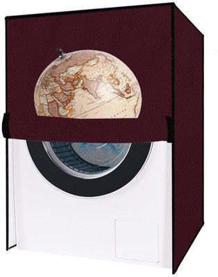 Delideal Front Loading Washing Machine  Cover(Width: 53 cm, Maroon)