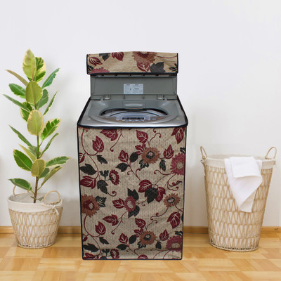 Glassiano Top Loading Washing Machine  Cover(Width: 58.42 cm, Red, Black)