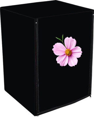 Adira Front Loading Washing Machine  Cover(Width: 69 cm, Black, Pink)