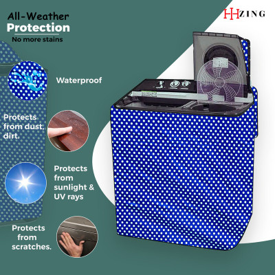 Hizing Semi-Automatic Washing Machine  Cover(Width: 77 cm, Blue)