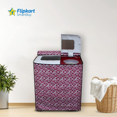 Flipkart SmartBuy Semi-Automatic Washing Machine  Cover(Width: 80 cm, Pink, White)
