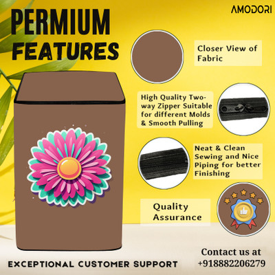 Amodori Top Loading Washing Machine  Cover(Width: 64 cm, Beige, Yellow)
