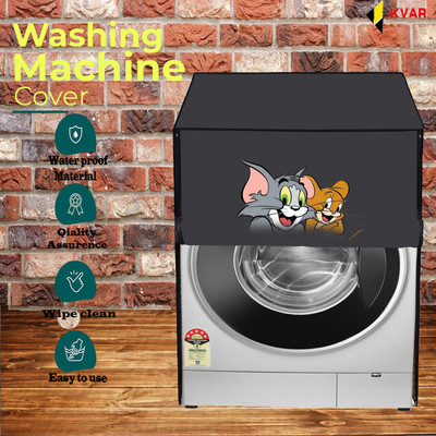 KVAR Front Loading Washing Machine  Cover(Width: 68 cm, Grey)