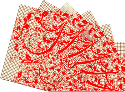 KUBER INDUSTRIES Rectangular Pack of 6 Table Placemat(Red, PVC)