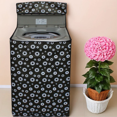 REVEXO Top Loading Washing Machine  Cover(Width: 58.42 cm, Black, White)