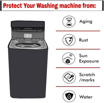 buybuzz Top Loading Washing Machine  Cover(Width: 58 cm, Grey)