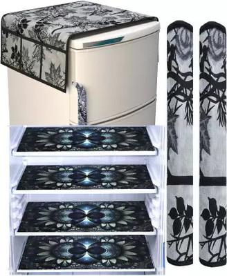 Crosmo Refrigerator  Cover(Width: 64 cm, Black Jhaad)