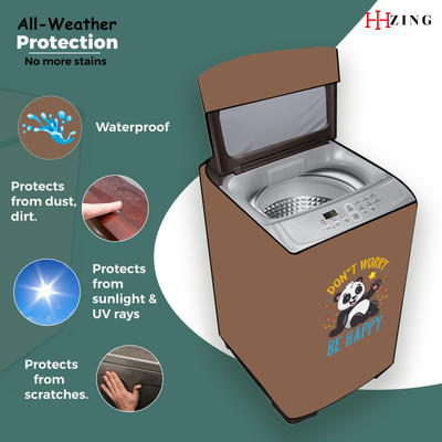 Hizing Top Loading Washing Machine  Cover(Width: 43 cm, Beige)