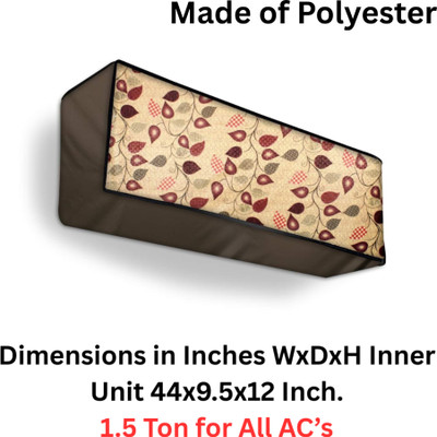 Triupati matter Air Conditioner  Cover(Width: 111 cm, Brown::White)