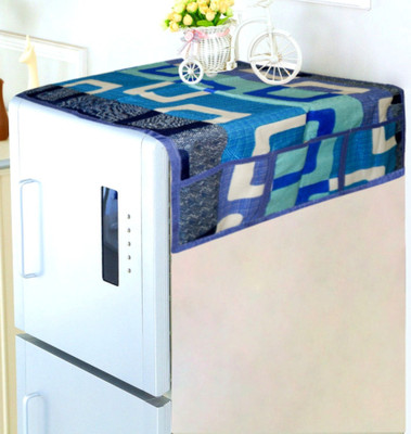 LooMantha Refrigerator  Cover(Width: 97 cm, Blue)