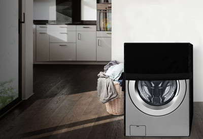 buybuzz Front Loading Washing Machine  Cover(Width: 60 cm, Black)