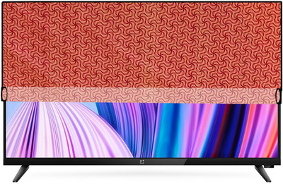 KVAR LED TV  Cover(Width: 66 cm, Orange, Multi)
