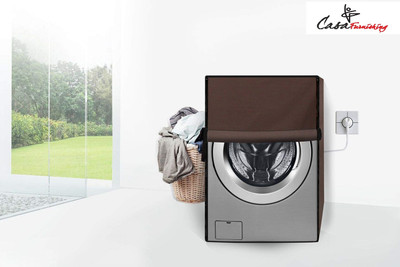 CASA FURNISHING Front Loading Washing Machine  Cover(Width: 69 cm, Brown)