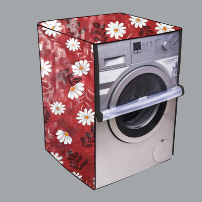 Nitasha Front Loading Washing Machine  Cover(Width: 61 cm, Red, White, Silver)