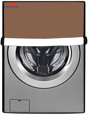 JM Homefurnishings Front Loading Washing Machine  Cover(Width: 67 cm, Beige, Plain)