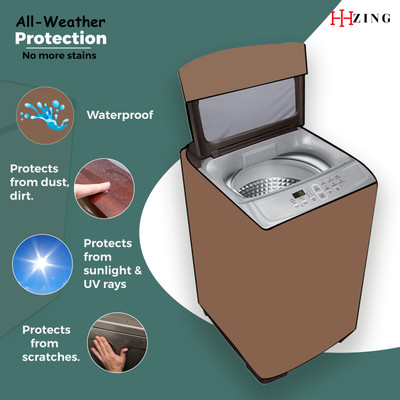 Hizing Top Loading Washing Machine  Cover(Width: 43 cm, Beige)